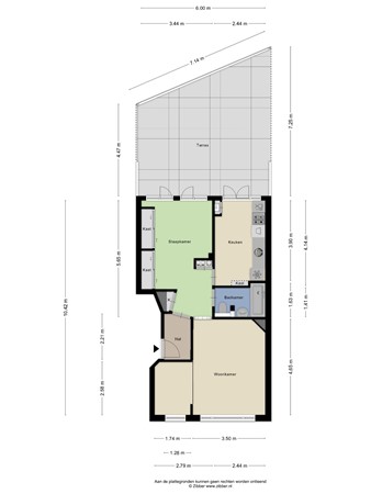 Floorplan - Lijnbaansgracht 214H, 1016 XJ Amsterdam